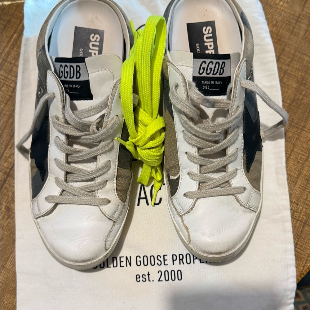 Golden Goose Camo Superstar Sabot. Size 38. Limited Edition 79/250.